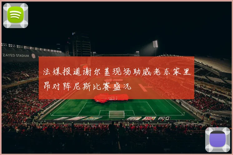 法媒报道谢尔基现场助威老东家里昂对阵尼斯比赛盛况